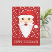 サンタクロースヘッドオンレッドハッピーホリデイズ シーズンカード (スタンド正面)