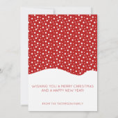 サンタクロースヘッドオンレッドハッピーホリデイズ シーズンカード (裏面)