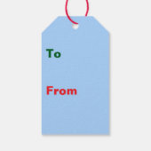 サンタクロースヘルパー建物A間抜け雪だるま ギフトタグ (裏面)