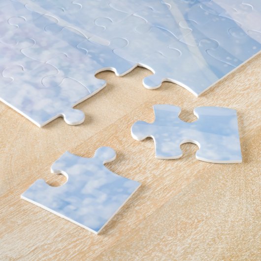 サンタクロースヘルパー建物A間抜け雪だるま ジグソーパズル (側面)