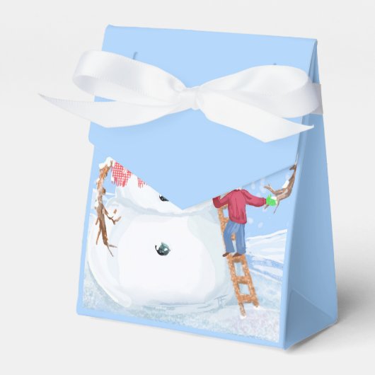 サンタクロースヘルパー建物A間抜け雪だるま フェイバーボックス (正面サイド)