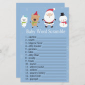 サンタクロースベビーの単語スクランブルゲーム (正面/裏面)