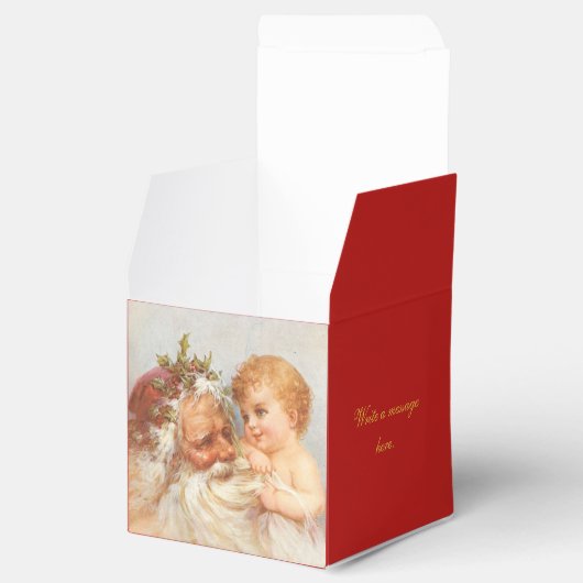 サンタクロースベビークリスマスパーティーベビーシャワーキューブ フェイバーボックス (オープン)