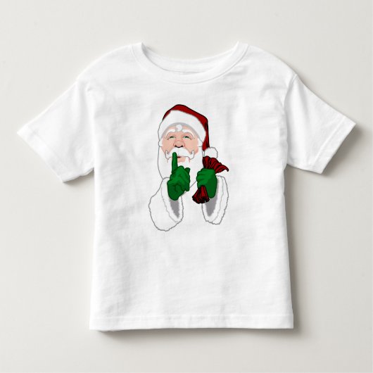 サンタクロースベビーシャツおもしろい幼児サンタTシャツ トドラーTシャツ (正面)