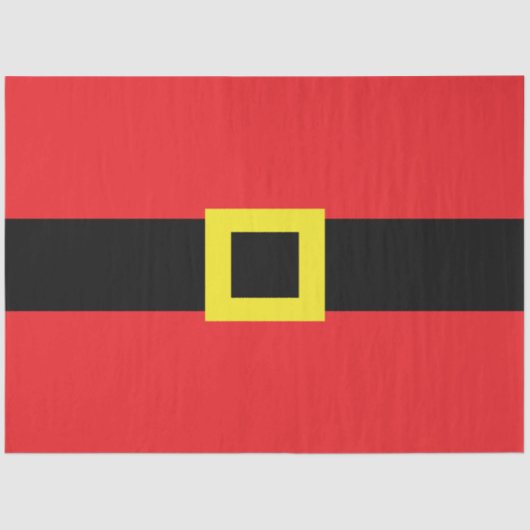 サンタクロースベリーベルトバックルレッドブラックイエローおもしろい 薄葉紙 (正面)