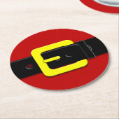 サンタクロースベルト ラウンドペーパーコースター (アングル)