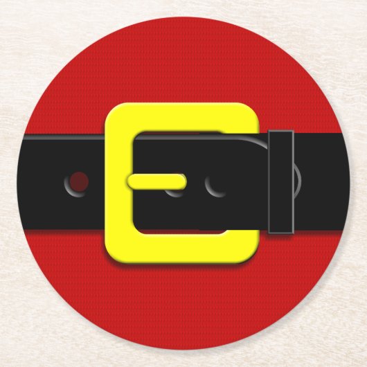 サンタクロースベルト ラウンドペーパーコースター (正面)