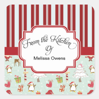 サンタクロースベーキングシールの台所から スクエアシール