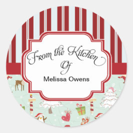 サンタクロースベーキングシールの台所から ラウンドシール