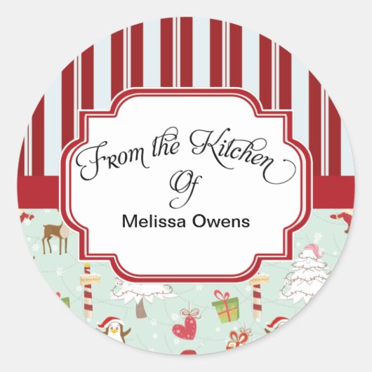 サンタクロースベーキングシールの台所から ラウンドシール (正面)