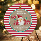 サンタクロースペパーミントクパーソナライズされたリスマス セラミックオーナメント