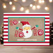 サンタクロースペパーミントクパーソナライズされたリスマス ポストカード