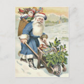 サンタクロースホイールバローエバーグリーントイズキャンディ シーズンポストカード (正面)