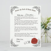 サンタクロースホリデーカードからの公式レター カード (スタンド正面)