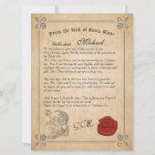 サンタクロースホリデーカードからの公式レター 招待状 (正面)