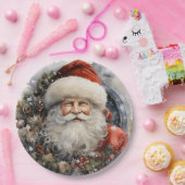 サンタクロースホリデークリスマス紙プレート ペーパープレート (パーティー)