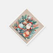 サンタクロースホリデーナプキン スタンダードカクテルナプキン (角)