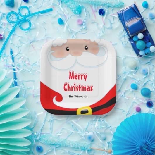 サンタクロースホリデーパーティメリークリスマス ペーパープレート (パーティー)