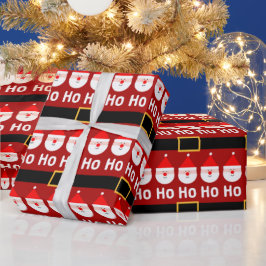 サンタクロースホーホーホーホパタン ラッピングペーパー