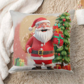 サンタクロースホールディングプレゼント クッション (ブランケット)