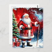 サンタクロースホールディング魔法スタッフ ポストカード (正面/裏面)