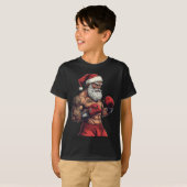 サンタクロースボクシングとmma – クリスマスボクシング tシャツ (正面フル)