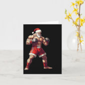 サンタクロースボクシング – タイボクシングアンドボクシング カード (黄色い花)