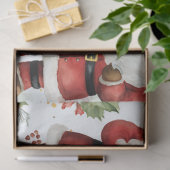 サンタクロースポインセタスフラワーズクリスマス 薄葉紙 (ギフト)