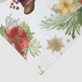 サンタクロースポインセタスフラワーズクリスマス 薄葉紙 (詳細)