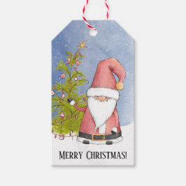 サンタクロースポップ・アートのクリスマスバイ ギフトタグ