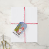 サンタクロースポップ・アートのクリスマスバイ ギフトタグ (より糸付き)