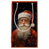 サンタクロースポートレートビンセントヴァンゴッホスタイル スモールペーパーバッグ (正面)