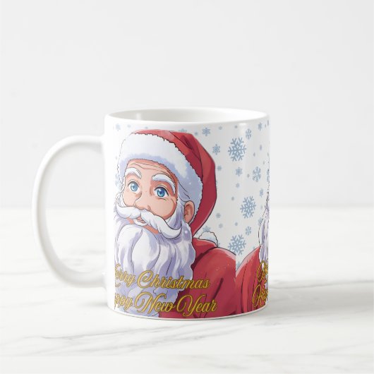 サンタクロースポートレート コーヒーマグカップ (左)