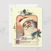 サンタクロースミストレトーホリー シーズンポストカード (正面/裏面)