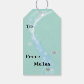 サンタクロースミッドセンチュリーアクア&スノー ギフトタグ (裏面)