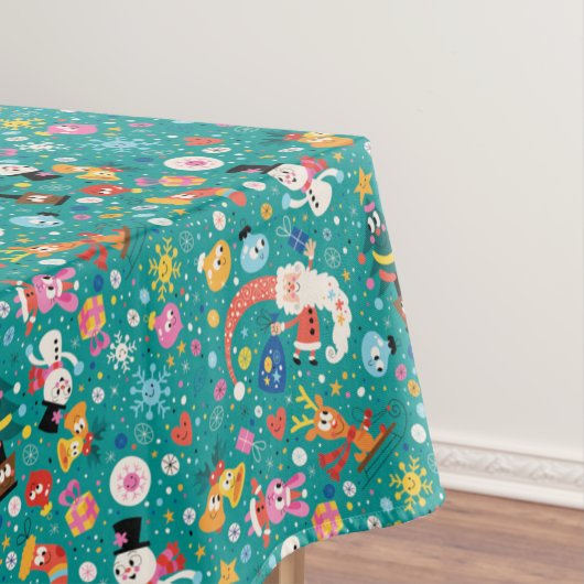 サンタクロースメリーと友人のパターン テーブルクロス (インサイチュ)