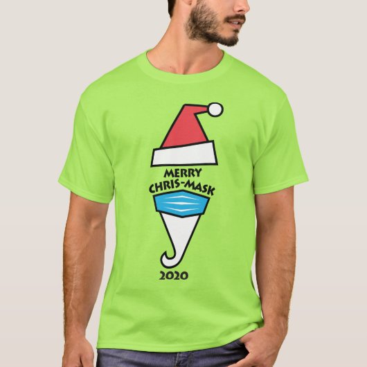 サンタクロースメリーとChris-Mask 2020デザイン Tシャツ (正面)