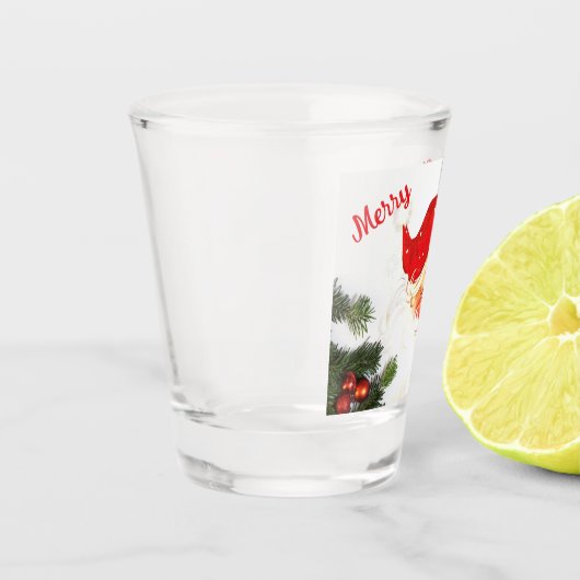 サンタクロースメリークリスマスパーティーショットグラス ショットグラス (左)