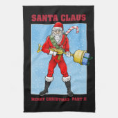 サンタクロースメリークリスマスパート2 キッチンタオル (縦)