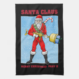 サンタクロースメリークリスマスパート2 キッチンタオル