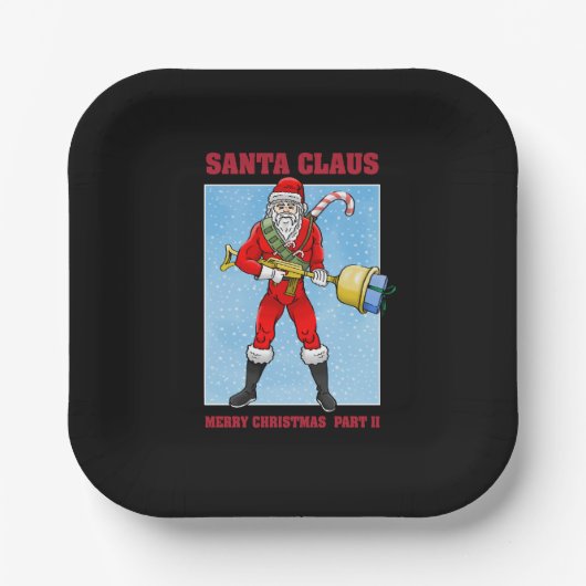 サンタクロースメリークリスマスパート2 ペーパープレート (正面)
