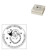 サンタクロースメリークリスマスファミリー差出人住所 ラバースタンプ (押印)