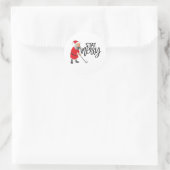 サンタクロースメリークリスマスホリデー付きゴルフステイ ラウンドシール (バッグ)