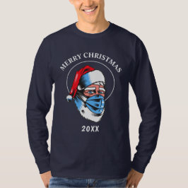 サンタクロースメリークリスマスマスクおもしろい腐敗腐敗腐敗腐敗腐植者 Tシャツ
