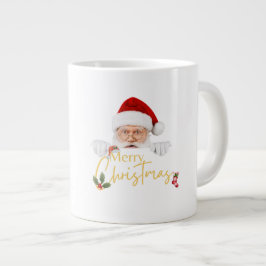 サンタクロースメリークリスマス特産マグカップ ジャンボコーヒーマグカップ