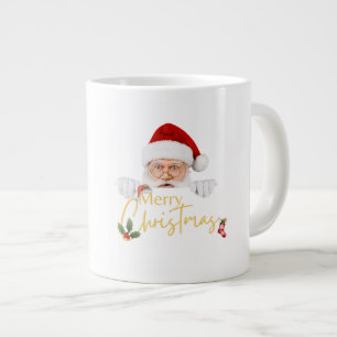 サンタクロースメリークリスマス特産マグカップ ジャンボコーヒーマグカップ