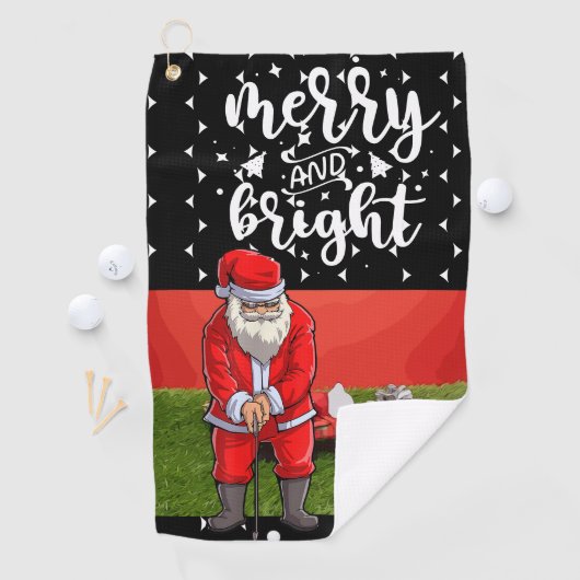 サンタクロースメリークリスマス ゴルフタオル (インサイチュ)