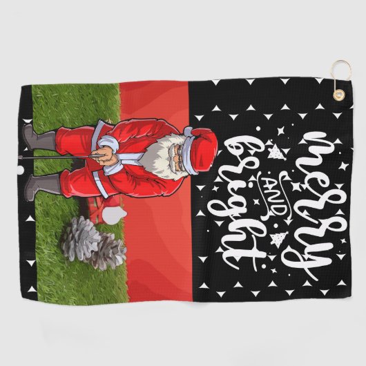 サンタクロースメリークリスマス ゴルフタオル (横)