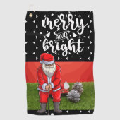 サンタクロースメリークリスマス ゴルフタオル (正面)