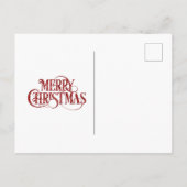 サンタクロースメリートナカイXマスおもしろい ポストカード (裏面)